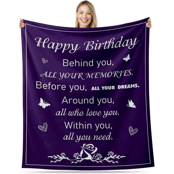 Birthday Gifts for Women Men, Soft Throw Blanket for Women Men, Daughter Birthday Blanket for Girl Sister, Boyfriend Birthday Gifts from Girlfriend, Christmas Throw Blanket for Bed Couch 50x60