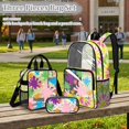 thumbnail image 2 of DISNIMO 3PCS Clear Backpack for Girls, Tie Dye Printed Heavy Duty PVC Transparent Backpack with Front Pocket for School, 17 Inch Clear Bookbag with Lunch Box and Pencil Pouch, 2 of 5