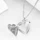 thumbnail image 5 of Collar con medallón de corazón PHOCKSIN para niñas, medallones conmemorativos para mujeres, medallones de plata, oro, negro y oro rosa con texto grabado, medallón muy lindo para regalos de, 5 of 5