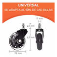 thumbnail image 3 of 5pcs Ruedas Para Sillas Oficina Repuesto Ruedas Giratorias Malubero, 3 of 5