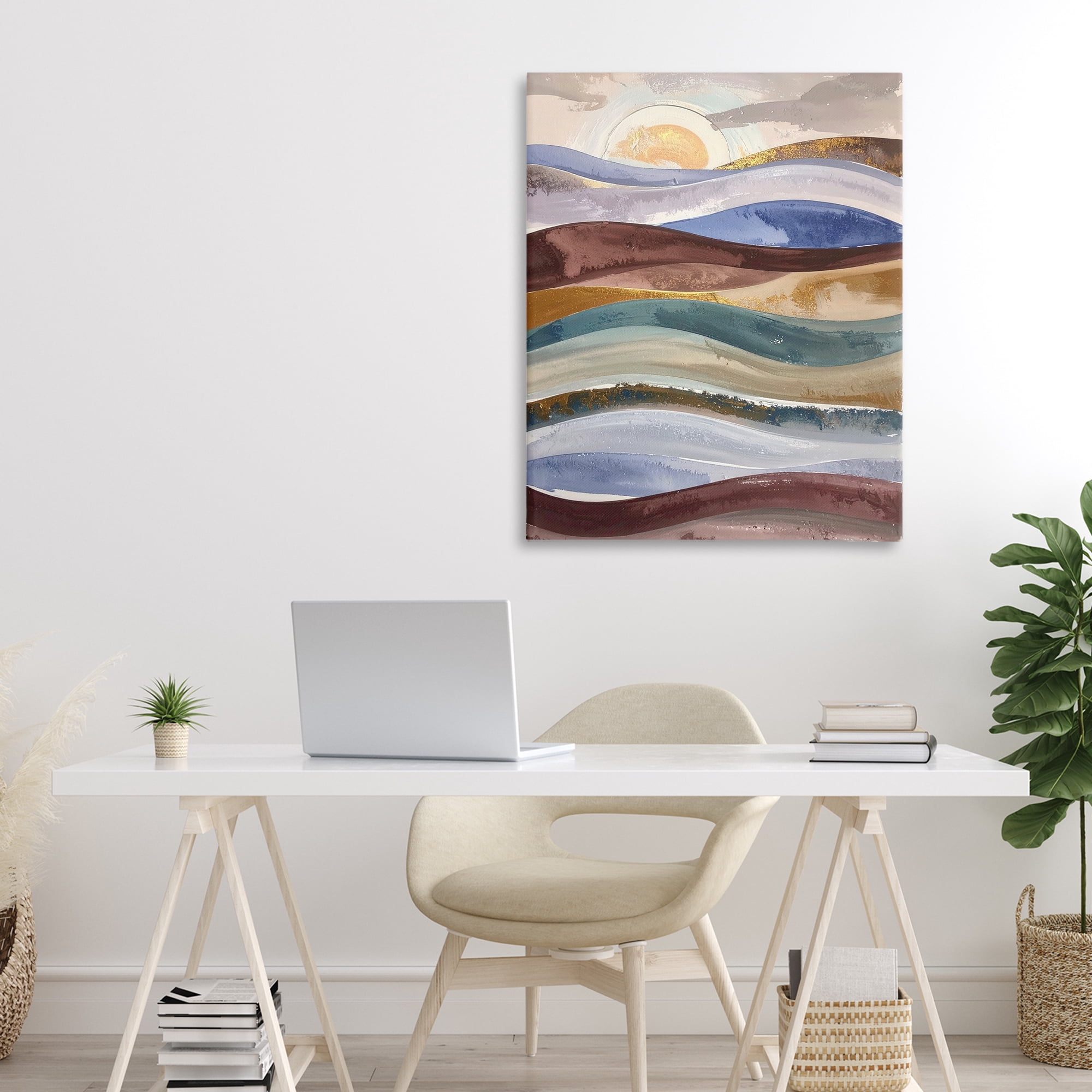 Stupell Industries Layered Ocean Flow Canvas Wall Art, design by Alonza Saunders