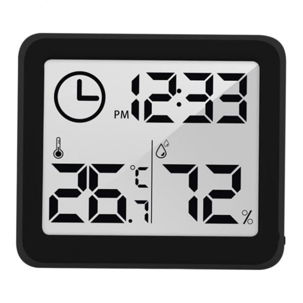 Paquete de 2 a 5 relojes digitales de escritorio que funcionan con pilas, fácil de leer, reloj electrónico 5 piezas Sunnimix medidor de humedad