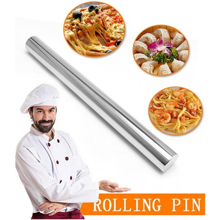 

Rolling Pin Baking Smooth Stainless Steel Metal Tapered Design kitchen Tools