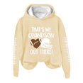 thumbnail image 4 of YVNAURA Thats My Grandson Out There Football Shirt for Women Love Heart Graphic Game Day Sweatshirt Long Sleeve Crewneck Pullover Top Grandma Fan Apparel Gift, Beige,XL, 4 of 4
