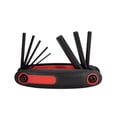 thumbnail image 4 of Juego de llaves Allen plegables de 9 piezas, métricas, juego Torx, acero al cromo vanadio, juego de 3 llaves Allen portátiles para reparaciones básicas del hogar y aplicaciones generales, 4 of 5