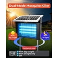 thumbnail image 5 of Outdoor Solar Bug Zapper - 10W Solar Panel Powered Mosquito Killer, Waterproof Electronic Insect Fly Trap for Patio, Backyard & Garden, 5 of 9