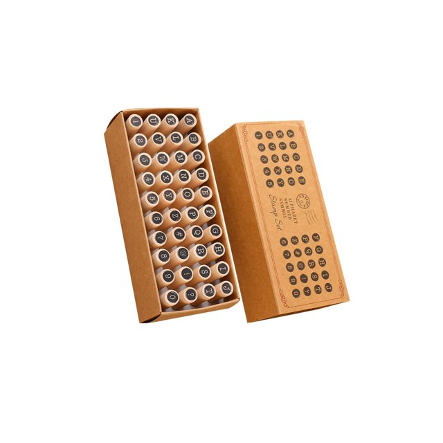 Wweixi 40x Alphabet Stamps Decorative Stamper for Scrapbooking DIY Journaling Craft Style B