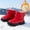 #03-Red, variant on Obersheen Boys Girls Winter Boots Toddler Kids Snow Ankle Fuzzy Boots for Little/Big Kid (#03-Black,11)