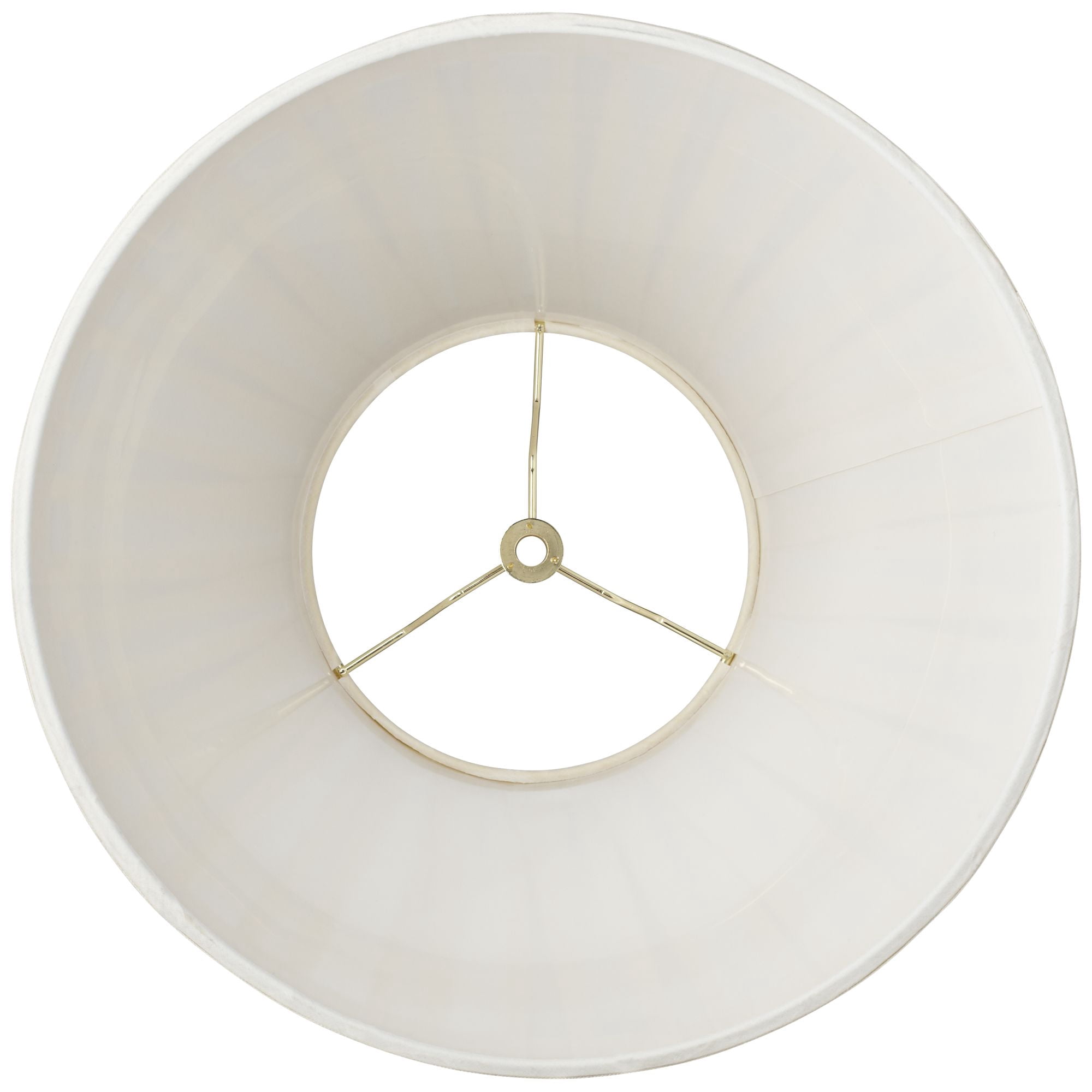 Springcrest Creme Linen Medium Box Pleat Lamp Shade 7" Top x 14" Bottom x 11" High (Spider) Replacement with Harp and Finial