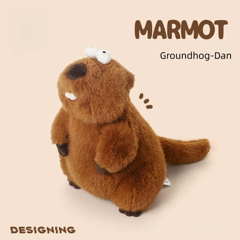 Viral Screaming Marmot Plush Toy - Ugly Cute Stuffed Animal with Soft Pillow, Squishy Cuddle Buddy for Kids & Teens