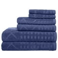 thumbnail image 3 of Hyped Heatherly 6 Piece Bath Towel Set in Ocean Wave, 3 of 5