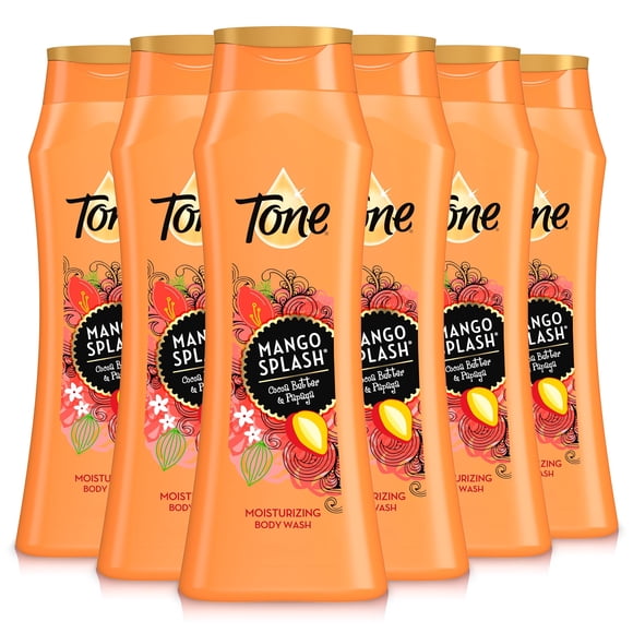 Tone Body Wash, Mango Splash, 16 fl oz (Pack of 6)