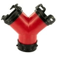 thumbnail image 1 of Valterra Sewer Hose Connector F02-2030 Rotating Wye With Bayonet Connectors; 3 Inch Diameter; Red With Black Connectors, 1 of 4