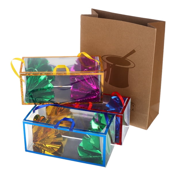 KAKOWELY Bolsa de papel vacía que aparece como una caja de flores, accesorio para truco de mago, divertido truco de escenario, flores de bolsa vacía, juguete de ilusión