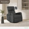 thumbnail image 4 of Evolur Maverick Power Recline Glider with Phone or Tablet Holder, Tempered Grey, 4 of 17