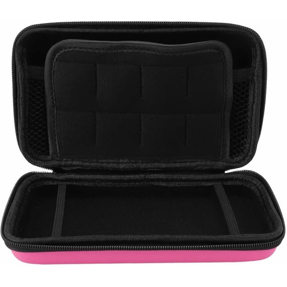 ZOUSSIQI Game Console Hard Shell Case, Portable with 8 Game Slot Inner Pocket, Water Travel Protective Case for New 3DS XL, for New 3DS XL, for New 2DS XL (Pink) CA919-44450