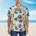 thumbnail image 4 of Haiem Animals Driving Police Car Printed Hawaiian Shirt for Men - Men’s Casual Beach Summer Shirts - Stretch Fabric with Modern Fit-3X-Large, 4 of 9