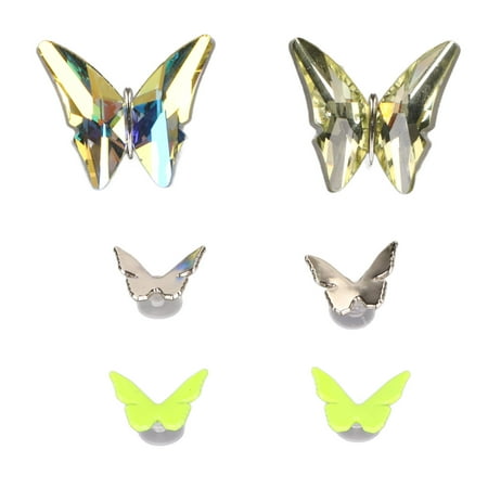 

6pcs Shoe Clips Set Hand Made DIY Decorative Shoe Clips Cute Elegant Stylish Shoe Buckle Shoe Decoration Accessory Iridescent and Yellow