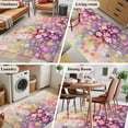 thumbnail image 5 of 4'x6' Area Rugs, Spring Floral Indoor Outdoor Area Rug for Living Room Bedroom, Modern Oil Painted Daisy Botanical Elegant Washable Bathroom Rugs Kitchen Floor Carpet Mats Home Decor Aesthetic, 5 of 8
