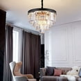 thumbnail image 6 of LUOLAX 24-inch North American light luxury round crystal chandelier, 9-head bedroom chandelier, dining room and living room lighting fixtures, 6 of 6