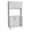Freestanding + White + Open Storage Space + Particle Board + Particle Board, variant on Utility Sink Cabinet with Stainless Steel Countertop, Black Particle Board Storage Cabinet for Kitchen, Laundry Room - 20.7L x 39.4W x 35H