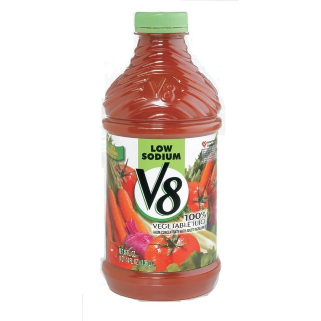 6 PACKS V8 Vegetable Juice, Low Sodium, 46Fl Oz Bottles
