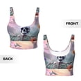 thumbnail image 3 of Sikiie Mist Sunflower Skull Print Strappy Sports Bra for Women Padded Push Up Sports Bra Athletic Running Sports Bra Workout Bra Yoga Bra, 3 of 5