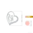 thumbnail image 3 of ANGARA Natural Diamond Heart Pendant in 14K White Gold for Women (Size-1.75mm| Color-G| Clarity-VS2) | April Birthstone, Anniversary, Jewelry Gift for Women | Natural Diamond Necklace, 3 of 8