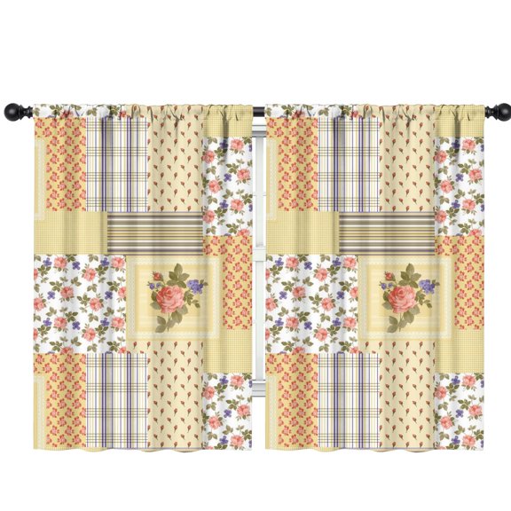 Blackout Kids Curtains,Pioneer Flower Floral Print Pattern Childrens Insulated Curtains Set Of 2,Bedroom Essentials,Toddler Room Decor 42"x63"