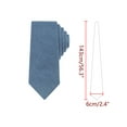 thumbnail image 2 of INSPIRE CHIC Men's Solid Denim Self-tied Necktie Skinny Narrow Slim 2.4" for Wedding Business Casual One Size Light Blue, 2 of 5