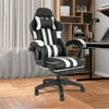 Gaming Chair With Footrest Adjustable Backrest Reclining Leather Office Chair
