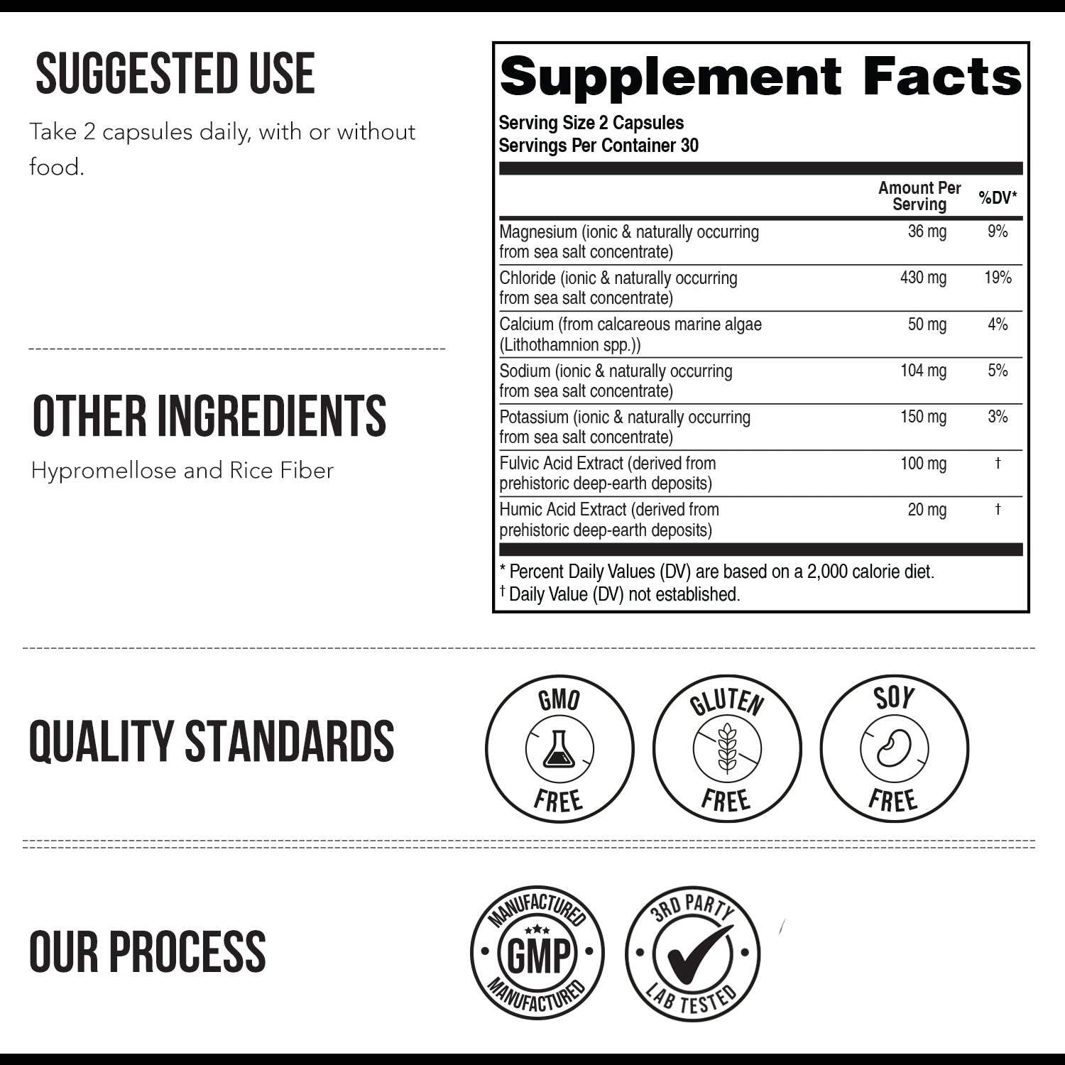 Triquetra Health Ionic Lytes™ Electrolyte Mineral Complex with Fulvic  Humic Acid - Capsules