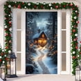 thumbnail image 6 of SUYOLL Christmas Holiday Door Cover Banner Decorative Door Curtain Tapestry Hanging Ornament For Front Yard Courtyard Indoor Outdoor Xmas Party Home Scene Decor, 6 of 7