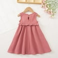 thumbnail image 5 of Cethrio Summer Dresses for Girl 2026, Casual Mid-length Party Sleeveless Birthday Dresses Pink Size 4-5 T, 5 of 7