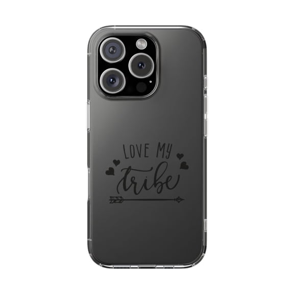 DistinctInk Clear Hybrid Case for Apple iPhone 16 Pro (6.3" Screen) - Black Arrow - Tempered Glass Back