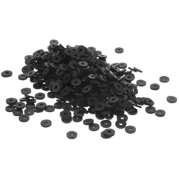 4 Boxes DIY Soft Clay Pieces Flat Beads for Bracelets Trendy Jewelry Craft Making Crafts Black