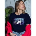 thumbnail image 2 of Magic Wolf Howl T-Shirt Women -Anthony Chirstou Designs, Female Medium, 2 of 4