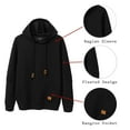 thumbnail image 6 of COOFANDY Men's Casaul Sweatshirt Long Sleeve Drawstring Knit Waffle Solid Hoodies for Men Slim Fit, 6 of 17