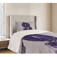 thumbnail image 3 of Ambesonne Nebula Quilted Coverlet 2 Pcs, Astronaut Space Outer, Twin Size, Pink Purple, 3 of 5