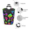 thumbnail image 2 of DouZhe 50L Rectangular Laundry Basket, Cartoon Watercolor Mushroom Prints Waterproof Foldable Laundry Hamper with Aluminum Handles, 2 of 6