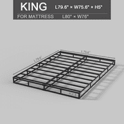 RmagineX King Box Spring with Cover 5 Inch Only Metal for Bed Frames