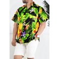 thumbnail image 4 of LA LEELA Men's Hawaiian Shirts Short Sleeve Button Down Shirt Men's Party Shirts Casual Holiday Summer Tropical Island Shirts for Men Funny L Floral Pineapple, Black, 4 of 5
