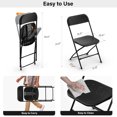 thumbnail image 3 of ROVSUN Folding Chairs Set of 20, Black Plastic Chair Sturdy Seat with Metal Frame, Perfect for Party, Event, Wedding, Birthday, Office, Outside Entertaining, 3 of 7