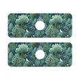 thumbnail image 7 of Yayeee Faucet Mat for Kitchen Sink 14.7" Diatomite Long Splash Guard Pad, Green Forest Pattern, 2 Pack, 7 of 7