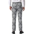 thumbnail image 3 of INSPIRE CHIC Floral Pants for Men's Flat Front Prom Formal Flower Dress Pants 30 Black, 3 of 6