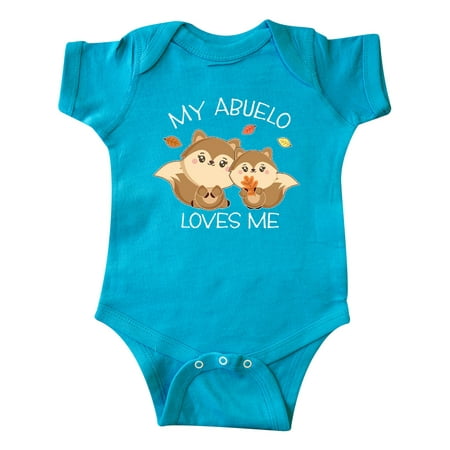 

Inktastic My Abuelo Loves Me with Cute Squirrels in Autumn Gift Baby Boy or Baby Girl Bodysuit
