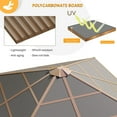 thumbnail image 6 of Sunmthink 10x10 ft. Hardtop Gazebo, Aluminum Frame and Polycarbonate Permanent Pavilion for Garden, Patio, Backyards, Brown, 6 of 7