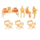thumbnail image 1 of 1:64 Escena Personas Modelos Tuning Table Collectibles Resina Estatuas Sillas Regalos Decorativos Mini Figura Modelo para Adolescentes Princ Macarena Figuras en miniatura, 1 of 8
