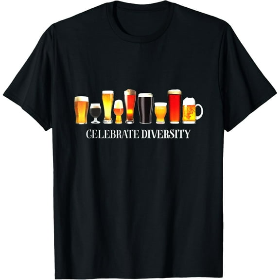 Celebrate Diversity Craft Beer DrinkingT-Shirt100% cotton short-sleeved shirt for both men and women