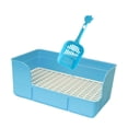 thumbnail image 2 of Bunblic Rabbit Litter for Cage Bedpan Ferret Guinea Pig Potty Tray Corner Litter Pan Blue, 2 of 8